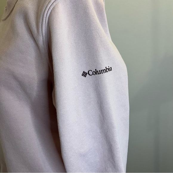 Columbia Trek Graphic Crew Sweatshirt Pastel Light Blush Pink Women Size Large - Picture 3 of 8